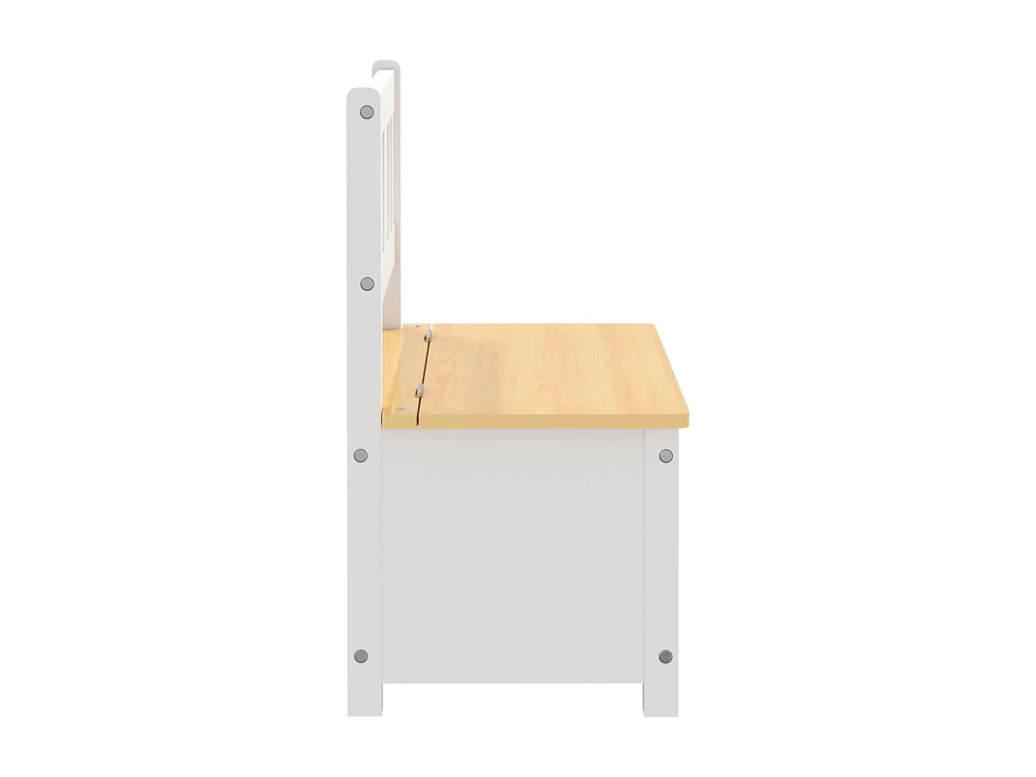 Kinderopbergbankje 60x30x55 cm MDF wit en beige