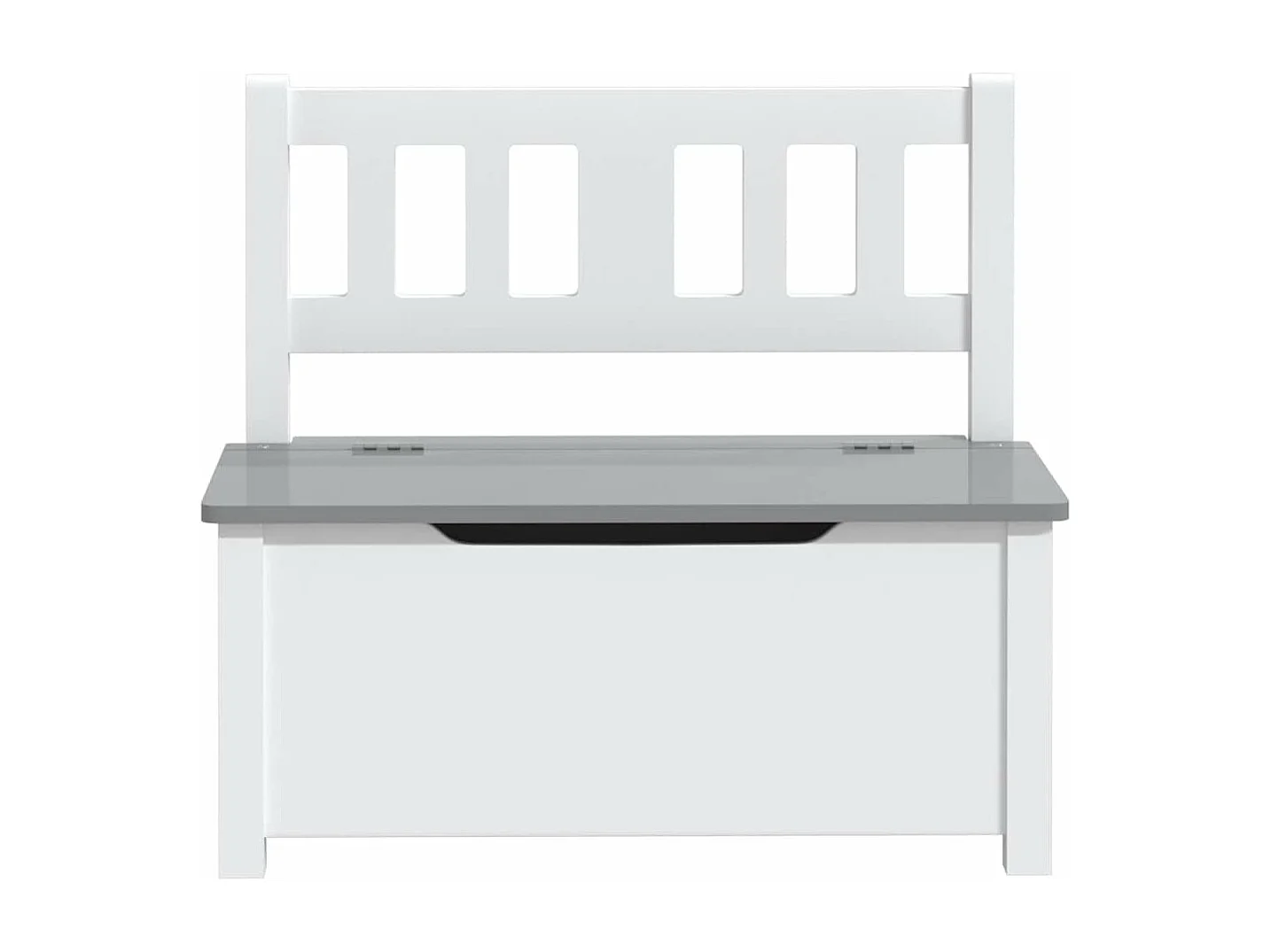 Kinderopbergbankje 60x30x55 cm MDF wit en grijs