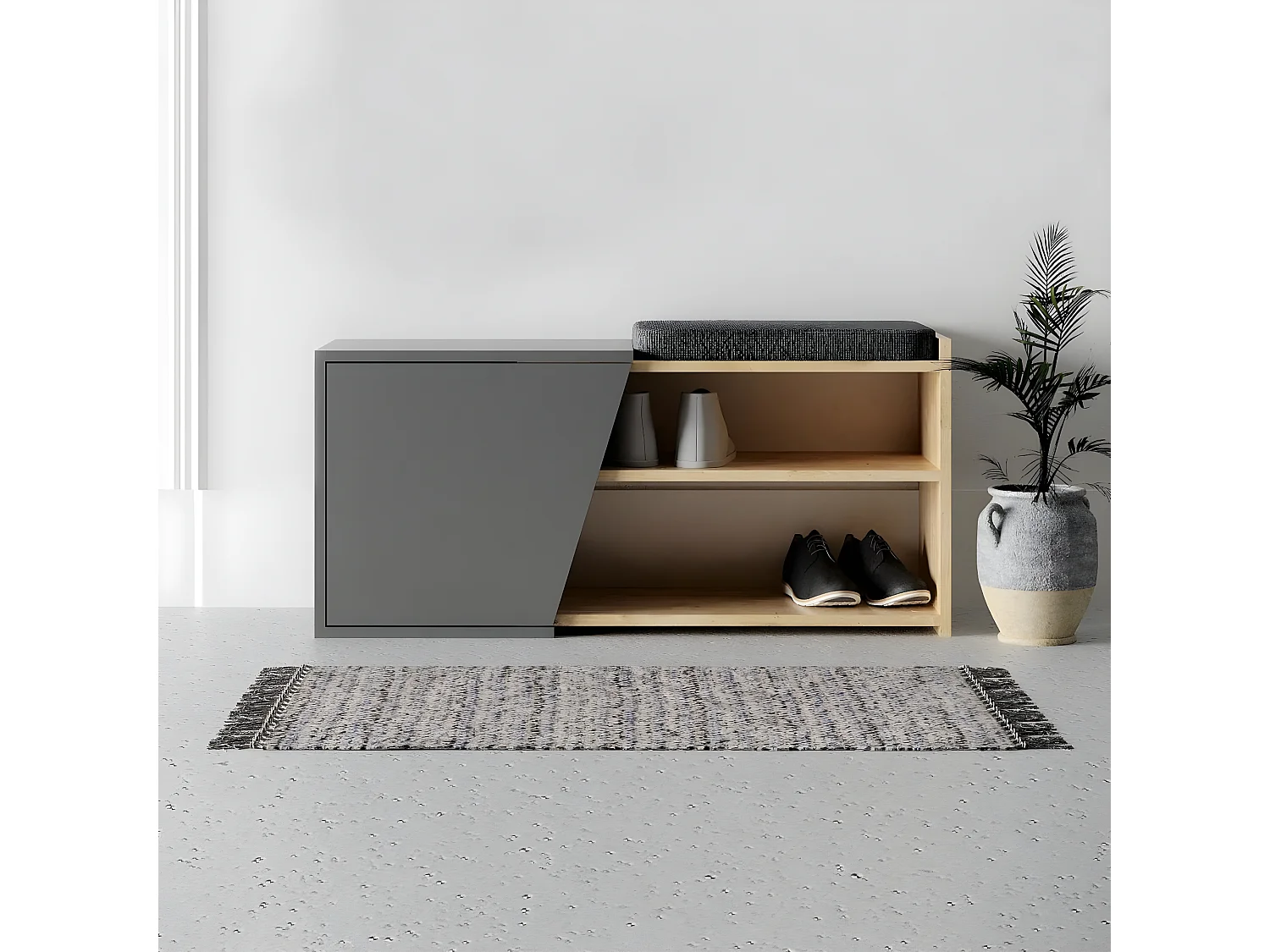 Panca per scarpe 1 porta L104 cm - Fiona