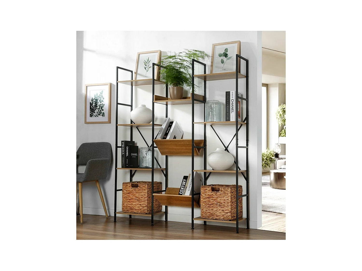 Etagère 11 Niveaux Style Industriel - L125 x H150 cm