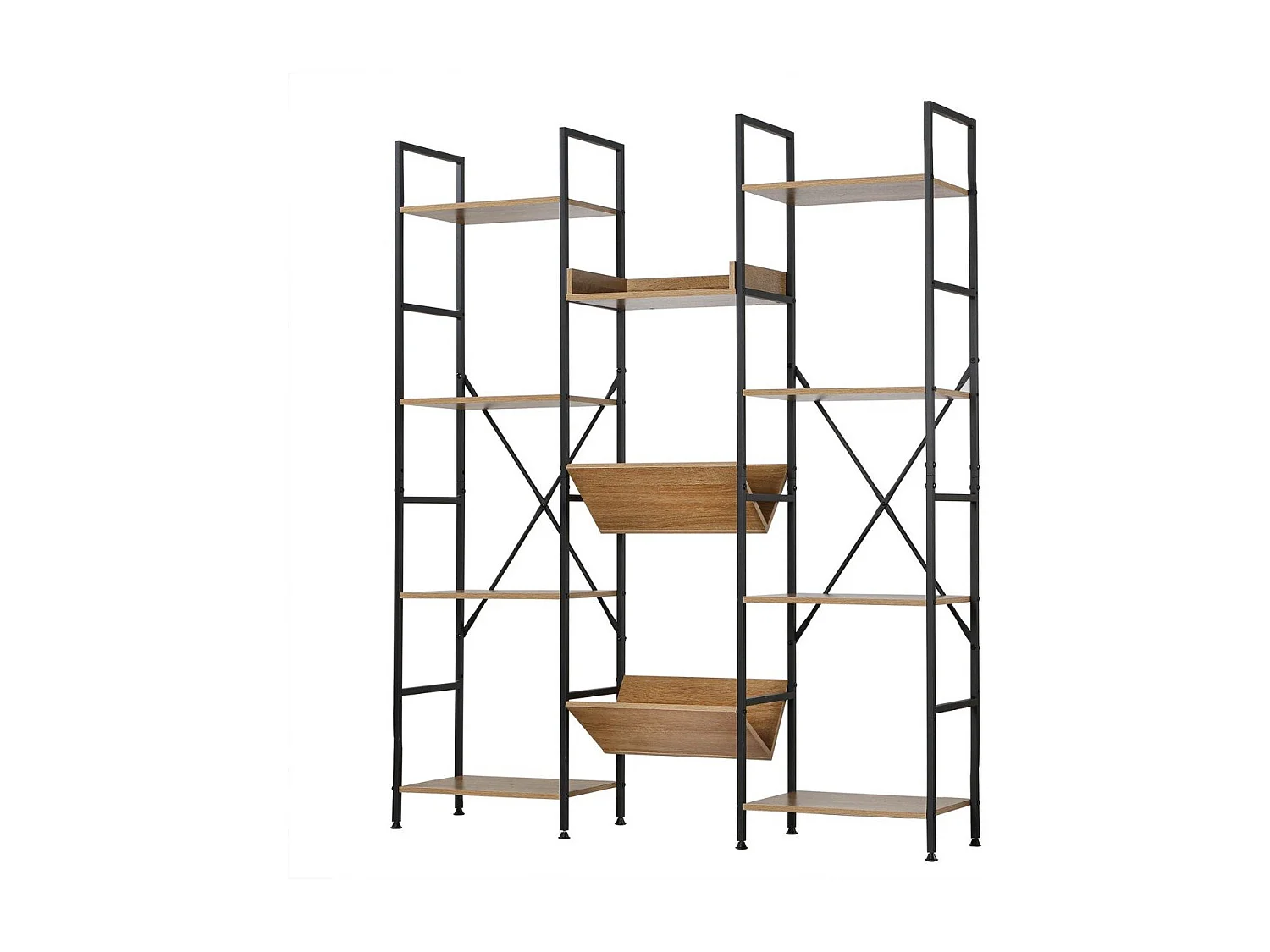 11-poziomowa półka w stylu industrialnym - dł. 125 x wys. 150 cm