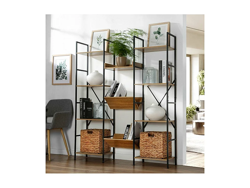 Rek 11 Niveaus Industriële Stijl - L125 x H150 cm