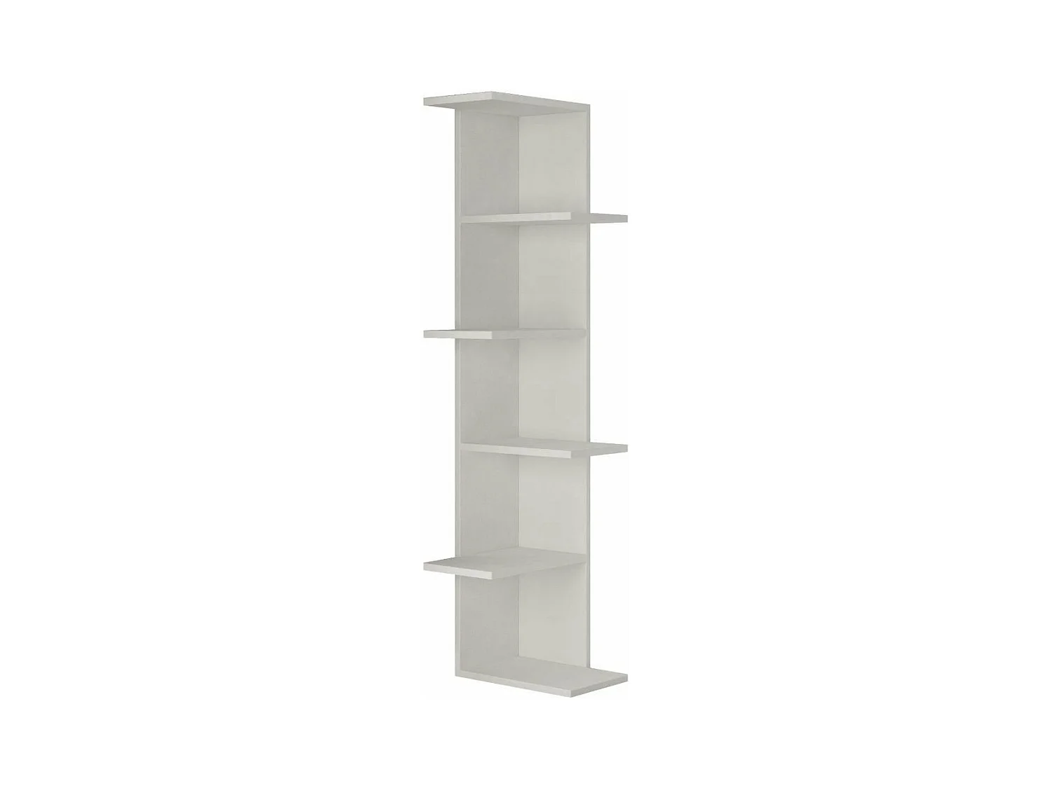 Etagère d'angle 6 tablettes blanc H141 cm - Saso