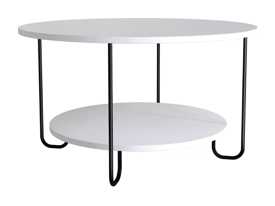 Kauf Unique Couchtisch mit 2 Tabletts und Metallfüßen - Diam 80 cm - Corro