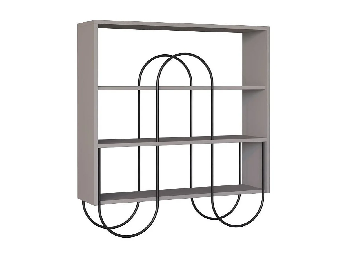 Aparador moderno – 96 x 99 x 25,5 cm – cor mocha claro – 100% MDF revestido de melamina