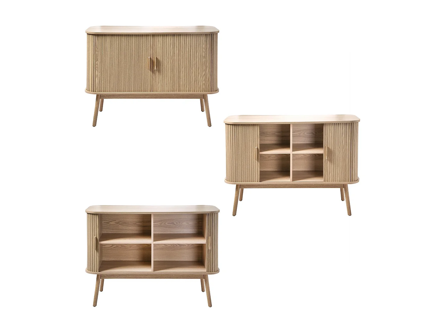 Buffet Vintage Décor Bois 2 Portes Coulissantes L110cm - ERNEST