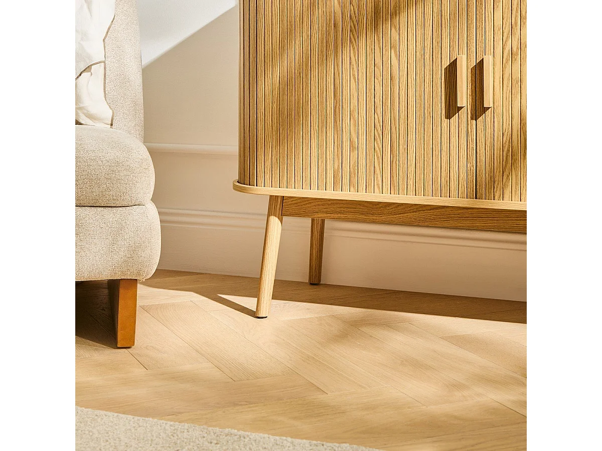 Buffet Vintage Décor Bois 2 Portes Coulissantes L110cm - ERNEST