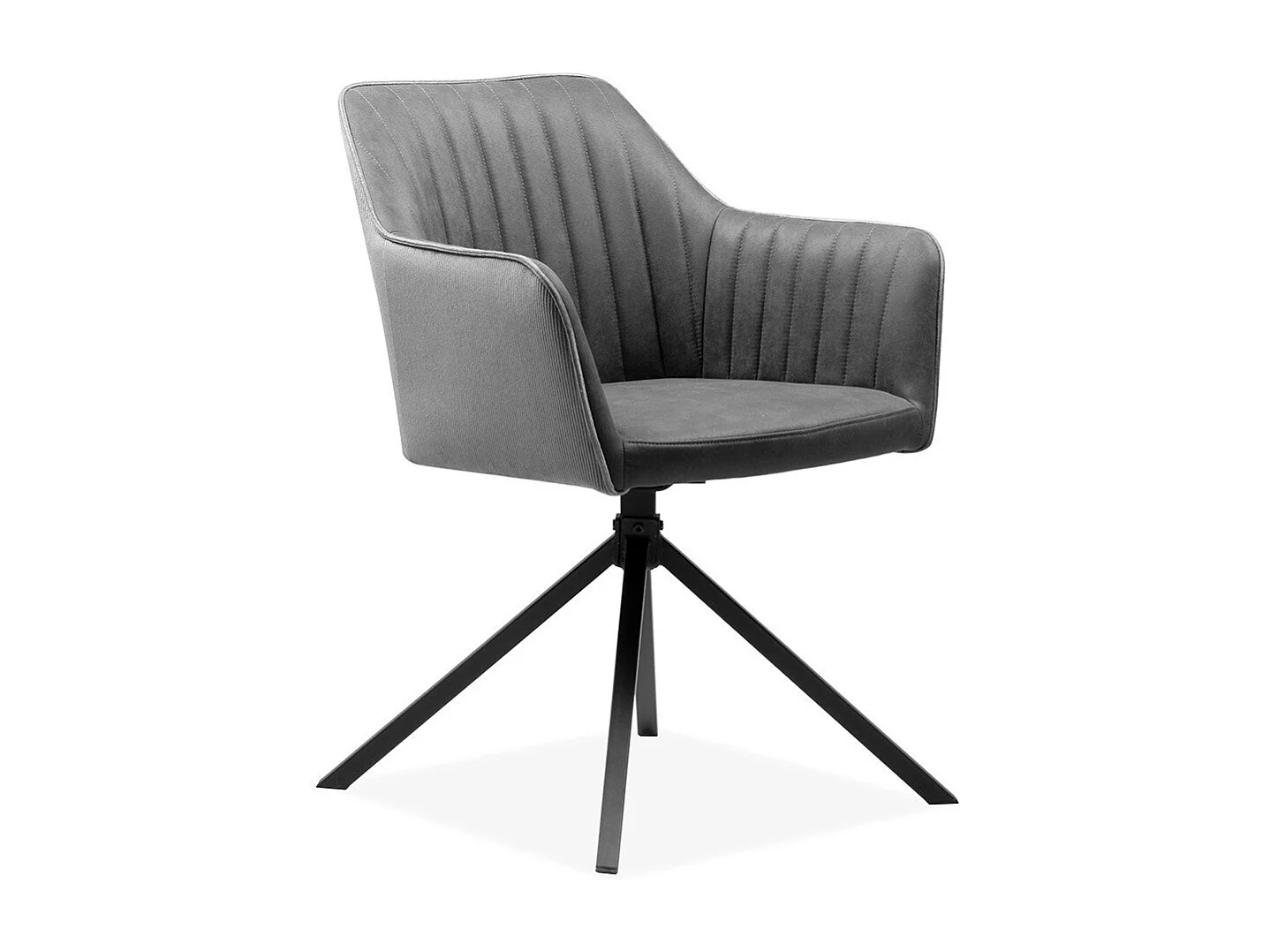 Lot de 2 Chaises Anthracites et Pieds Noirs L60 cm - Ray