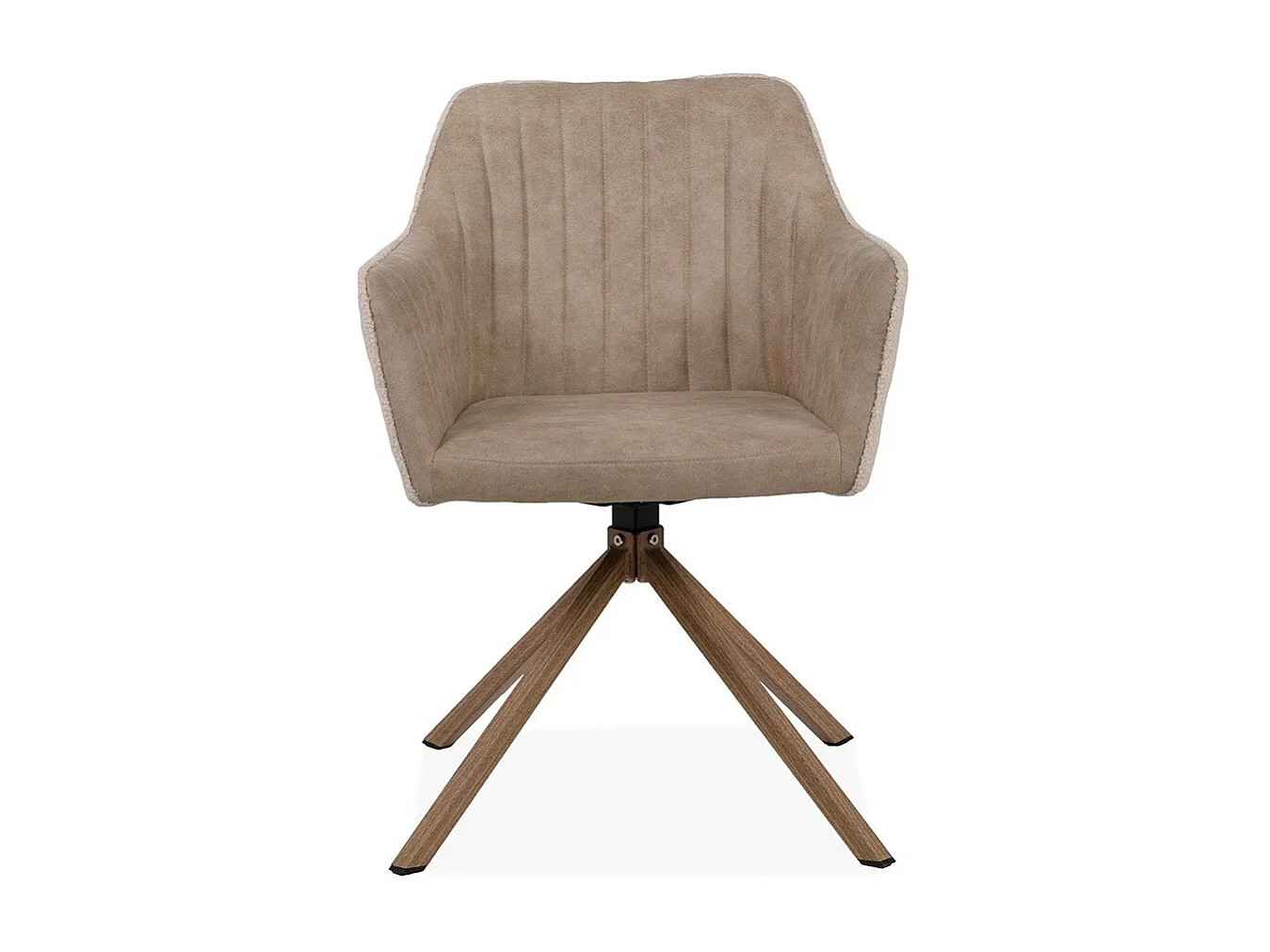 Lot de 2 Chaises Beiges en Tissu Bouclette L60 cm - Ray