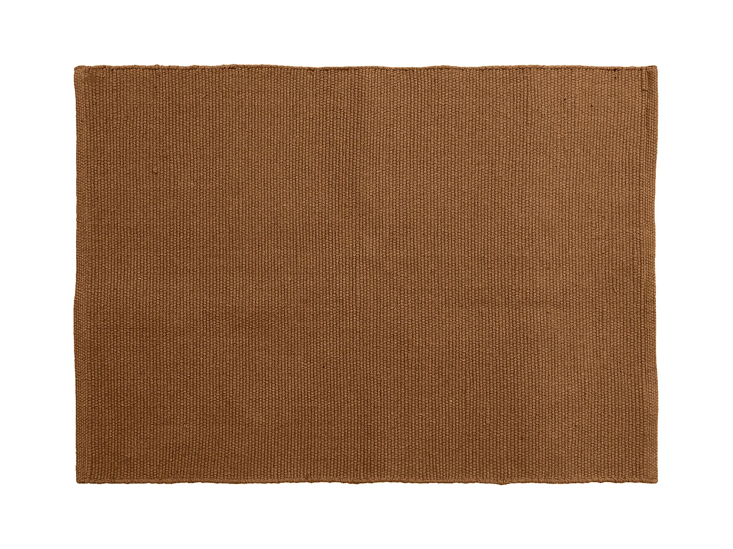 Tapis rectangulaire 170x240 cm pur coton MOOREA marron terre cuite