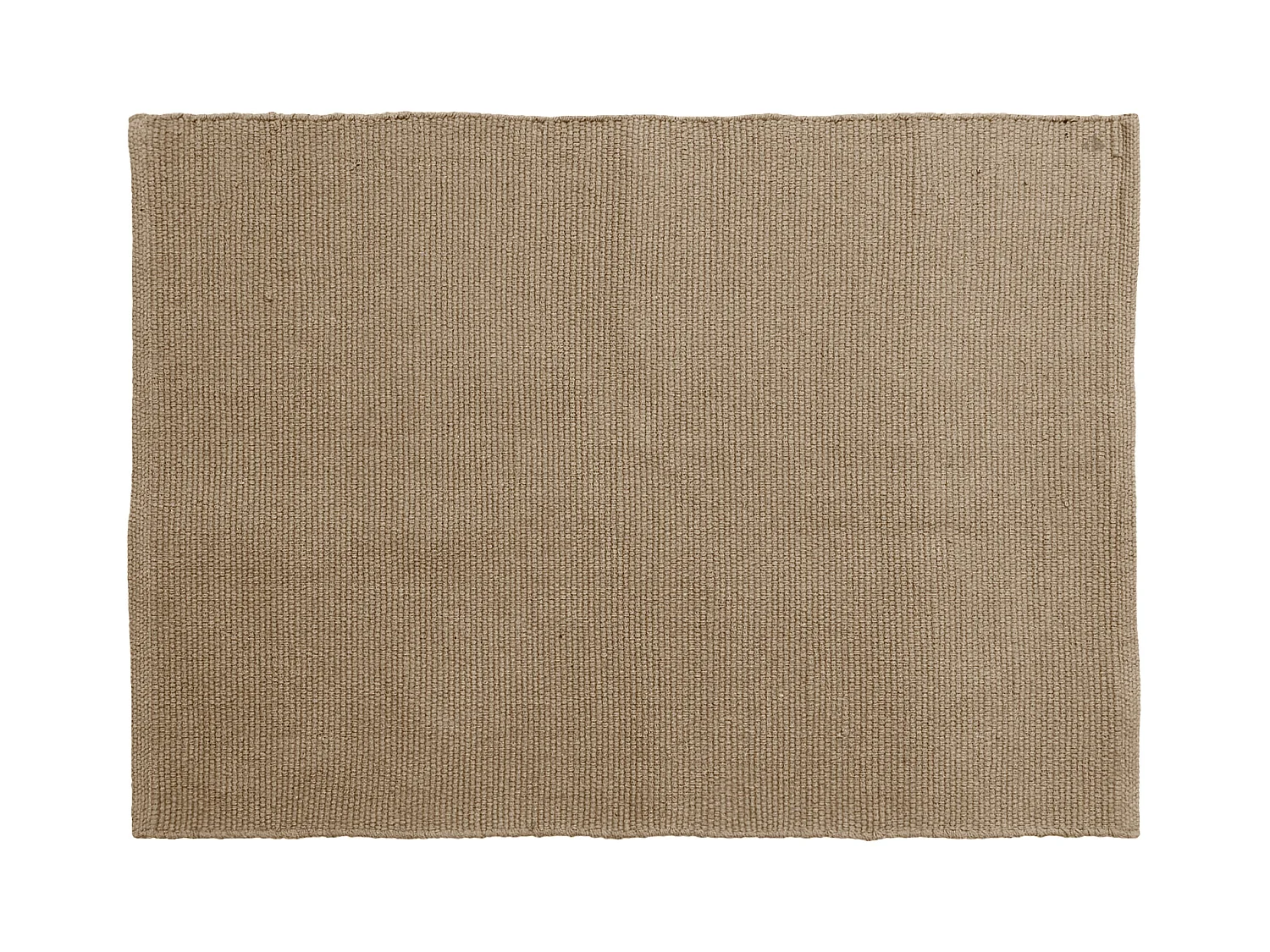 Tapis rectangulaire 170x240 cm pur coton MOOREA marron camel