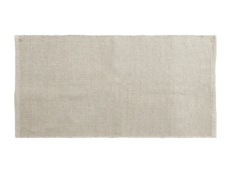 Tapis rectangulaire 70x140 cm pur coton MOOREA beige naturel