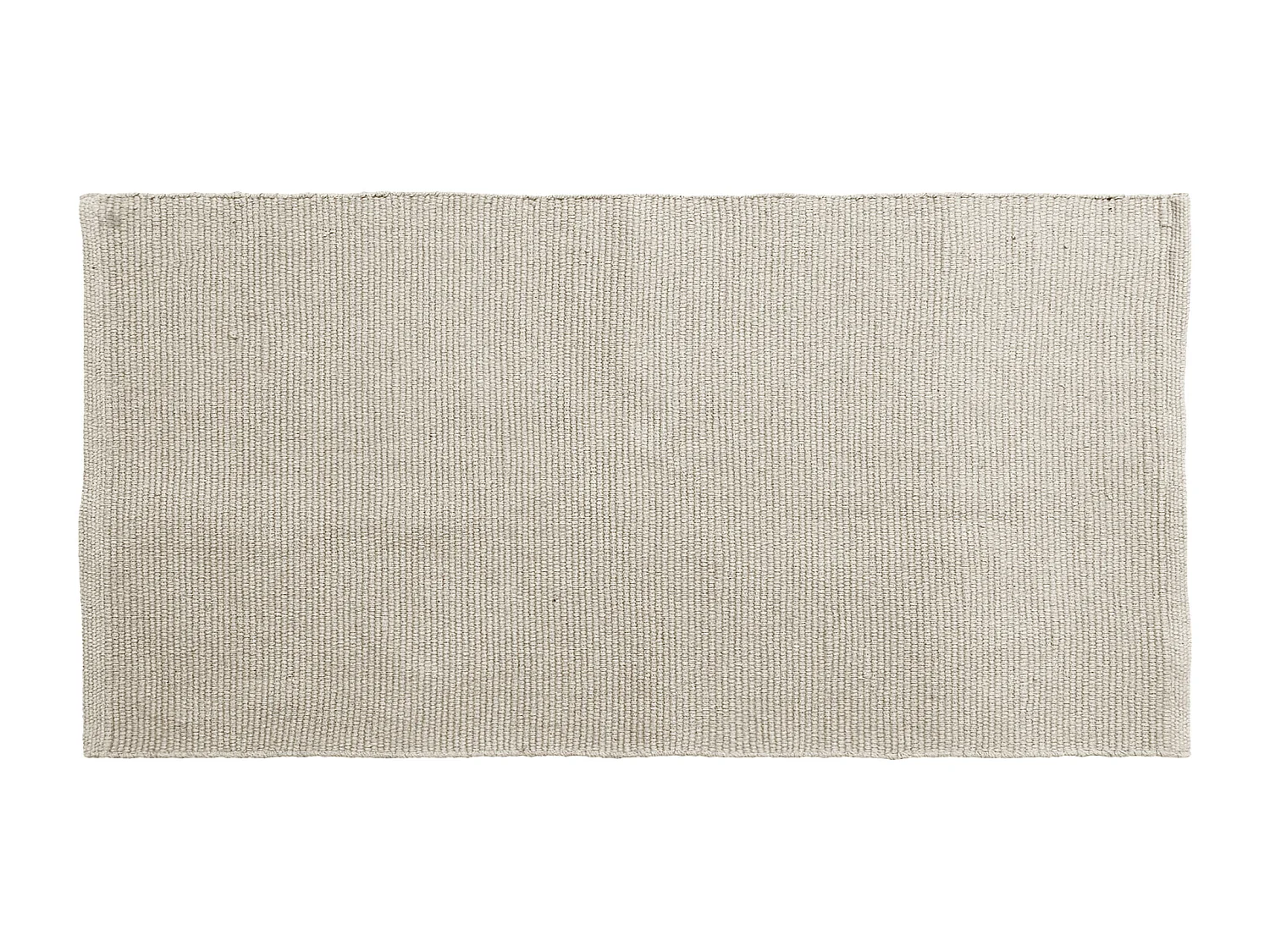 Tapis rectangulaire 70x140 cm pur coton MOOREA beige naturel