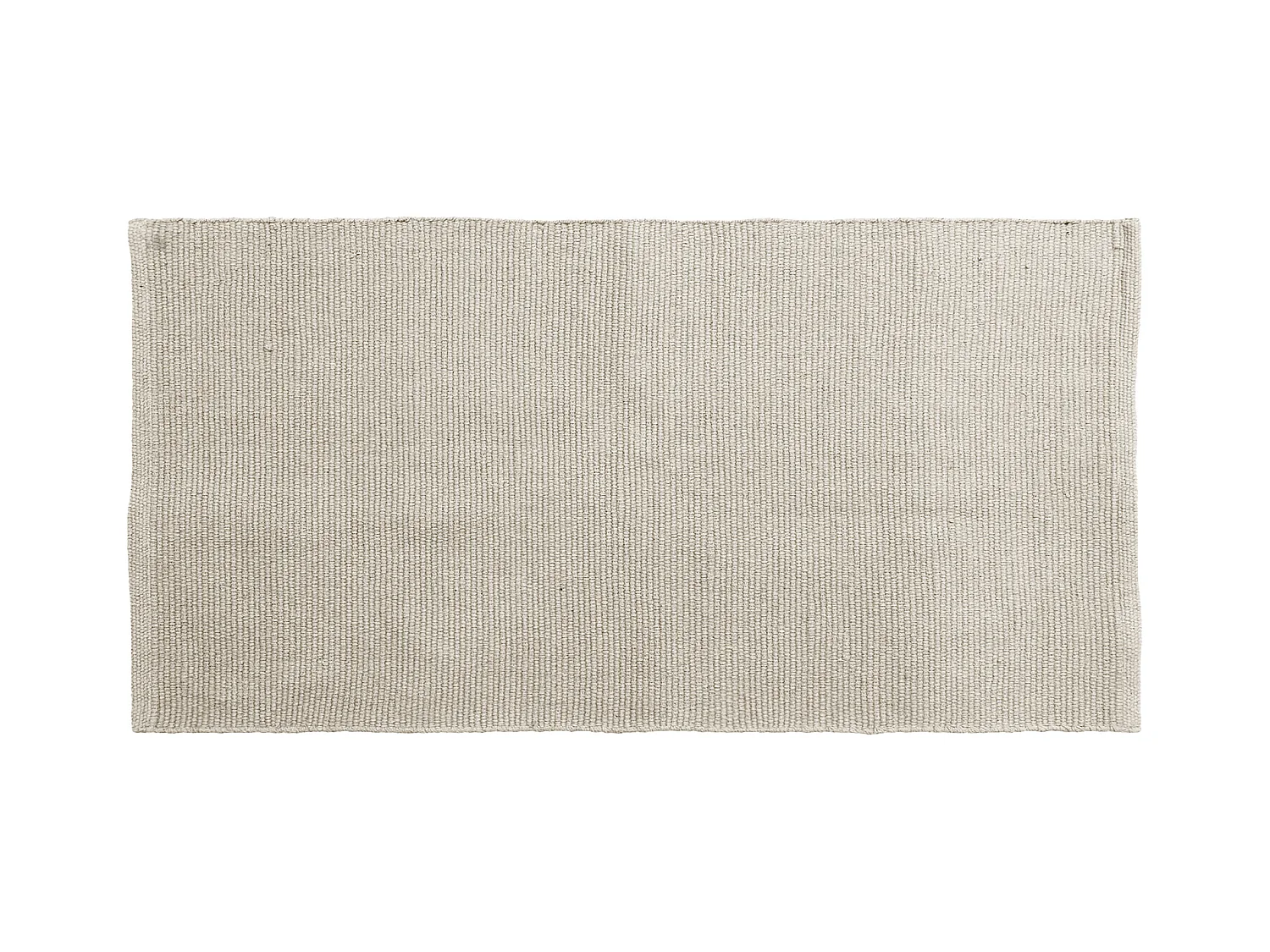 Tapis rectangulaire 70x140 cm pur coton MOOREA beige naturel