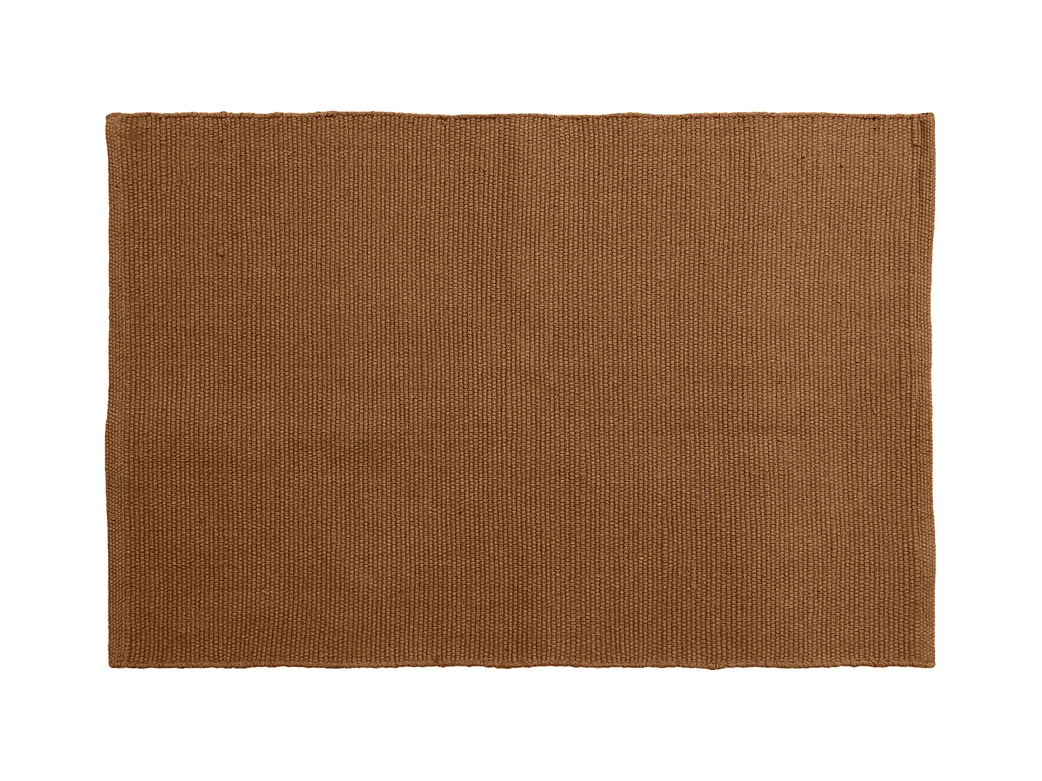 Tapis rectangulaire 60x90 cm pur coton MOOREA marron terre cuite
