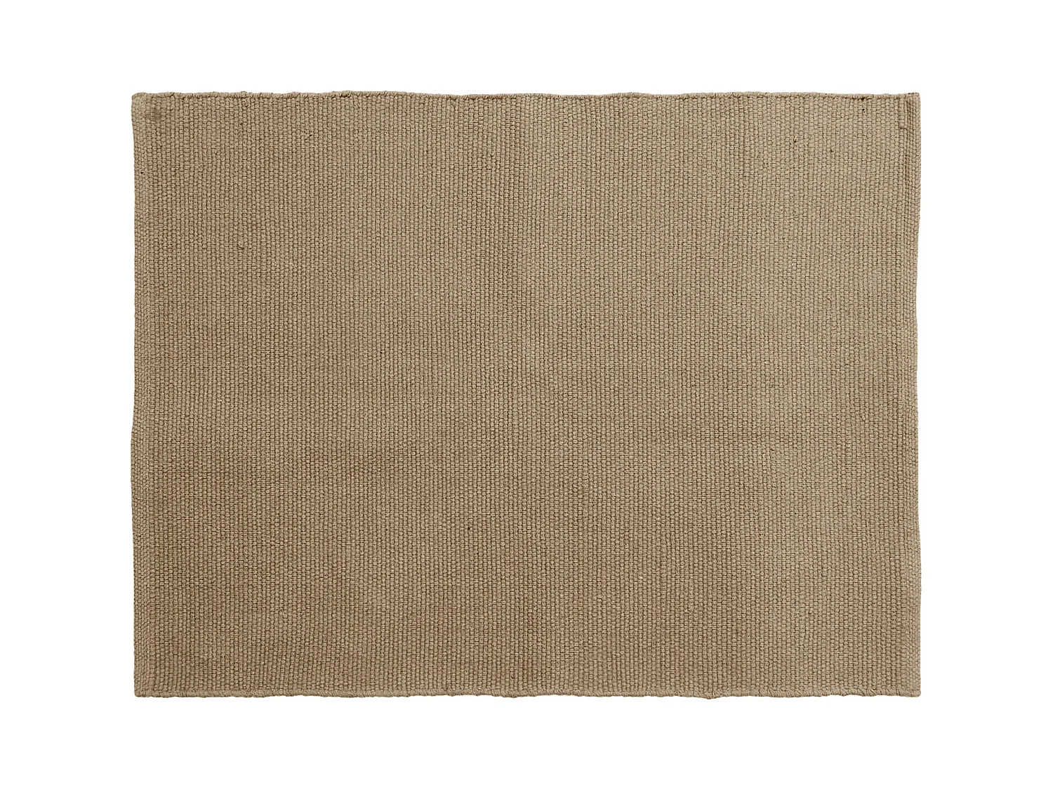 Tapis rectangulaire 130x170 cm pur coton MOOREA marron camel