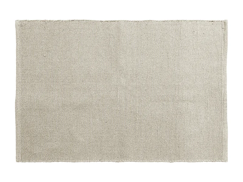 Tapis rectangulaire 60x90 cm pur coton collection MOOREA beige naturel