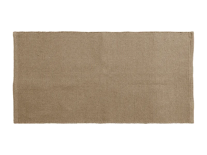 Tapis rectangulaire 70x140 cm pur coton collection MOOREA marron camel