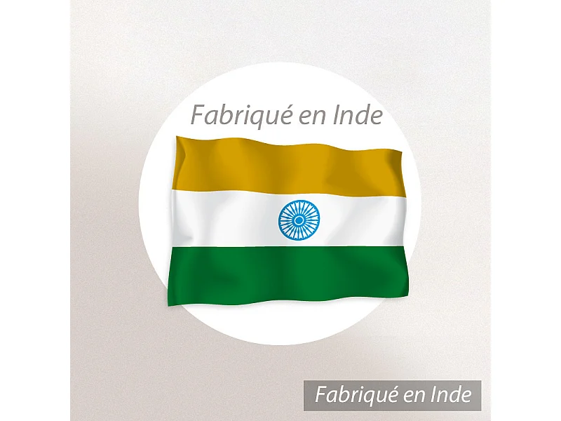 Tapis rectangulaire 130x170 cm pur coton collection MOOREA vert kaki