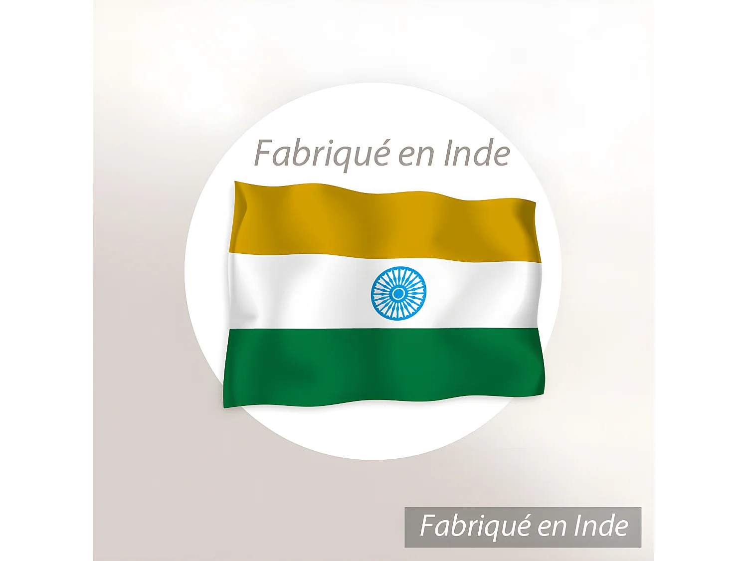 Tapis rectangulaire 60x90 cm pur coton collection MOOREA vert kaki