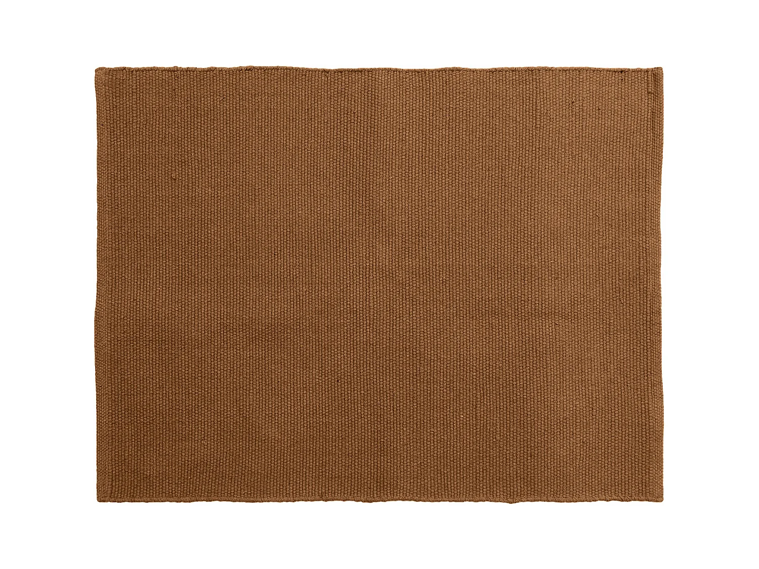 Tapis rectangulaire 130x170 cm pur coton MOOREA marron terre cuite