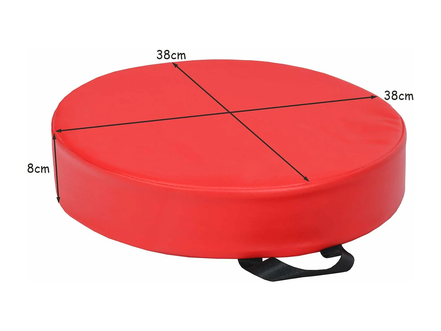 Lot de 6 Coussins de Chaise pour Enfant avec Poignées Coussins D'assise Rond φ38 x 8CM Multicolores avec Fermeture Éclair