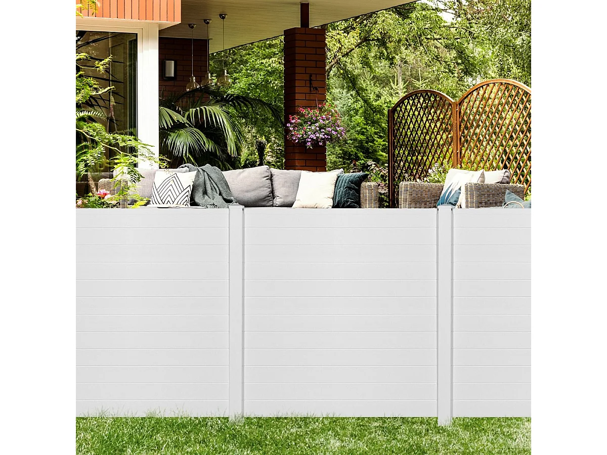 Brise-Vue pour Balcon Couverture Écran Jardin, Clôture Décorative Extensible et Autoportante, 2 Panneaux pour Jardin et Terrasse