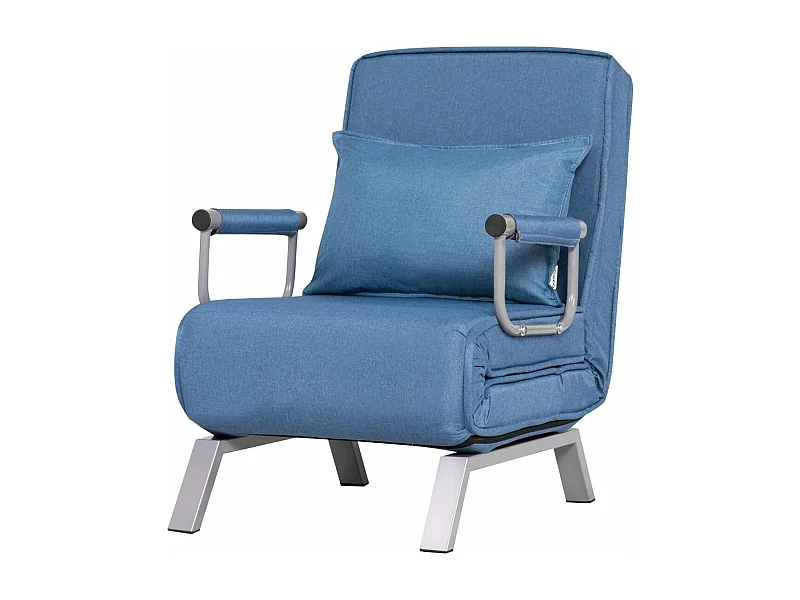 Fauteuil Convertible Canapé Lit Scandinave Déhoussable Rembourée d'Eponge aevc Oreiller Surface en Tissu et velours Doux 186 x 60 x 25CM