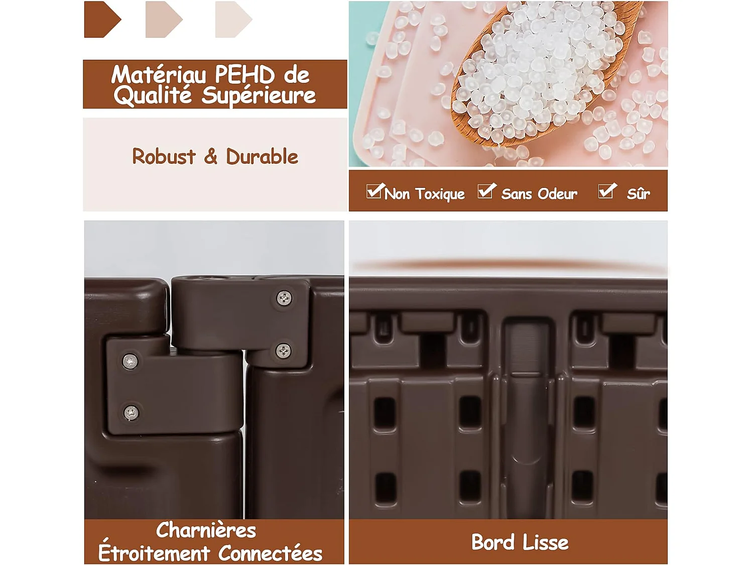 Bac à Sable Enfant Rond 120x120x21 cm en Plastique avec Couvercle Etanche Bâche Intégrée Sièges Doublure Inférieure Marron