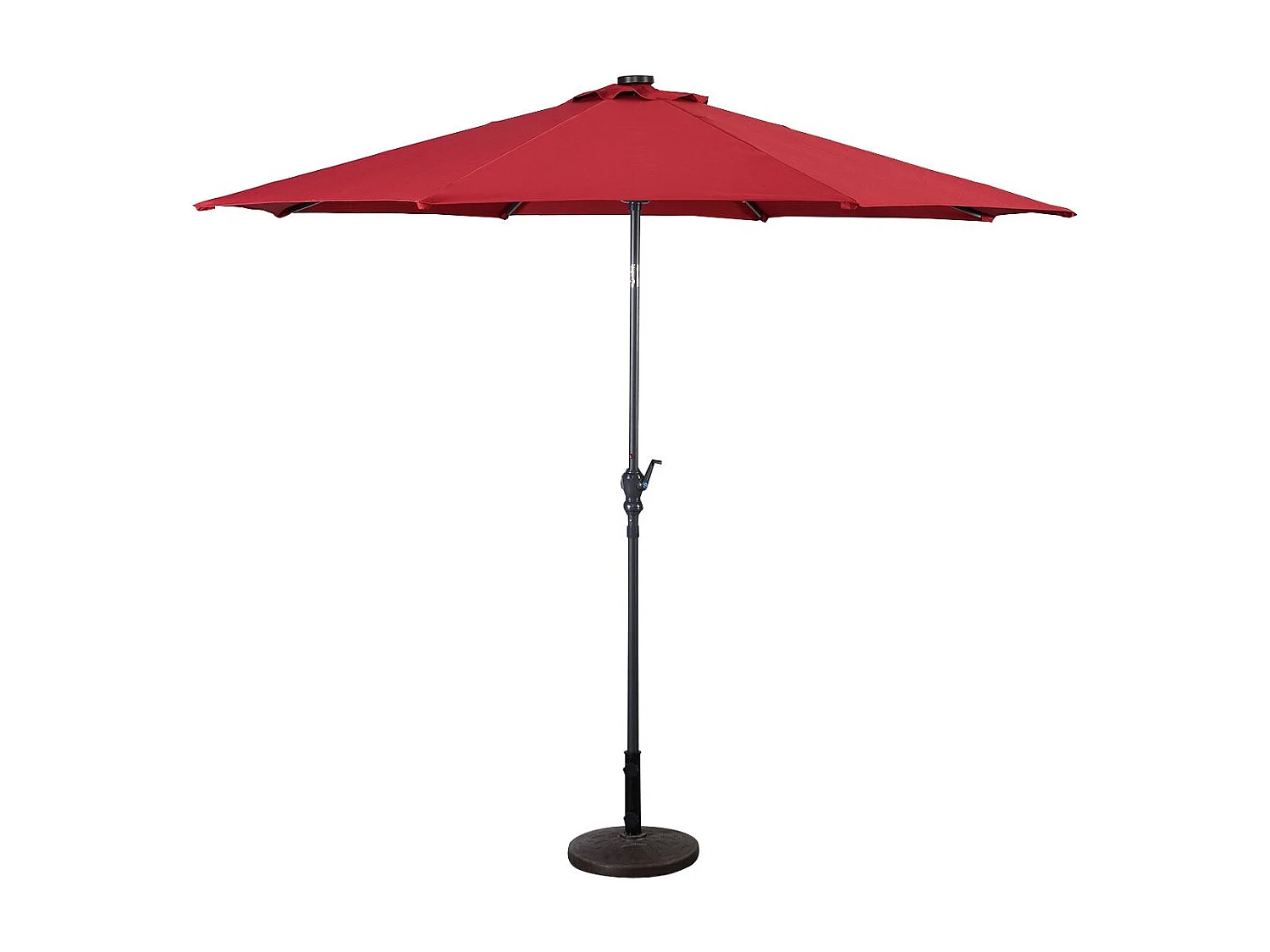 Tuinparasol Dia 300 CM/Offset en Kantelbare Tuinparasol met 24 LED, Wijnrood