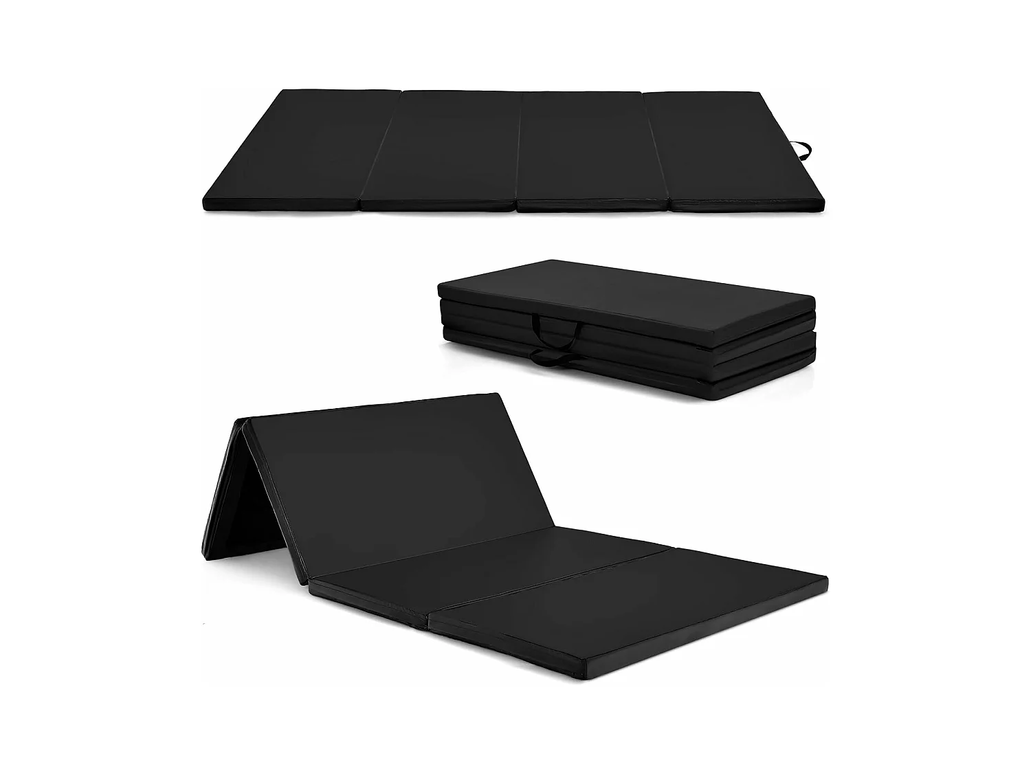 Tapis de Gymnastique Tapis de Yoga Pliant Tapis Musculation Matelas Gymnastique Pliant Portable Tapis d'Entrainement 180x60x4CM
