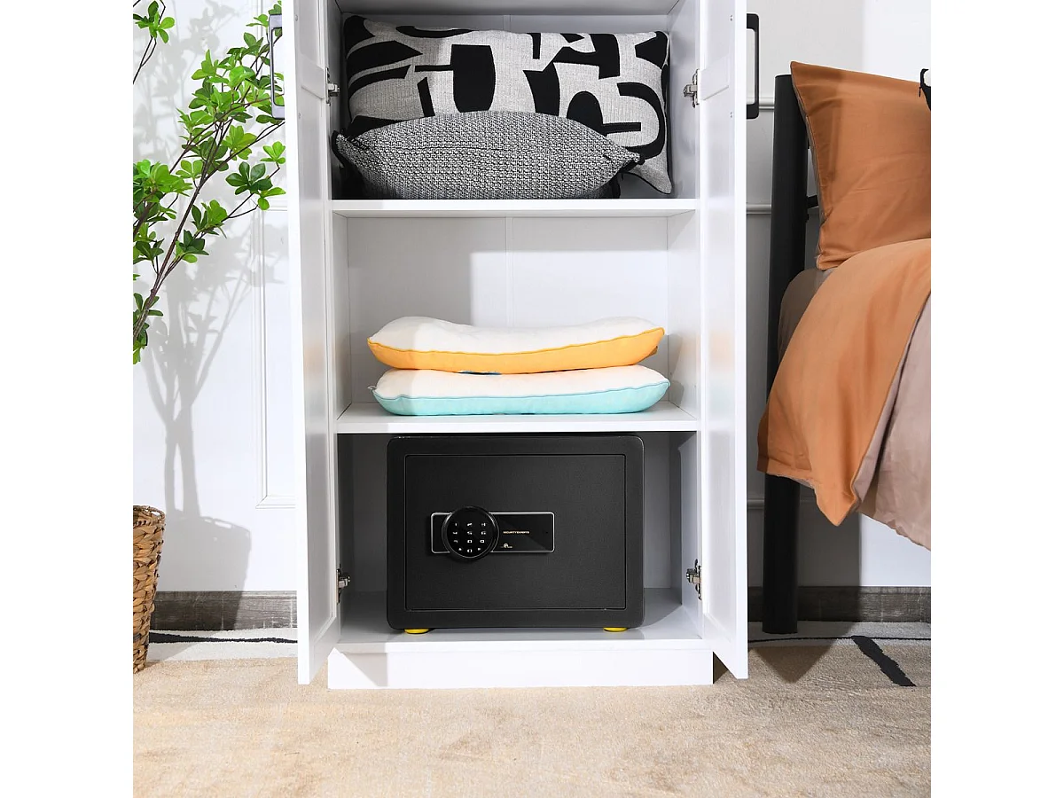 Coffre-fort de Sécurité Électronique avec Clavier Numérique, 2 Clés,Système d'Alarme,40 x 30 x 31 CM (L x l x H)