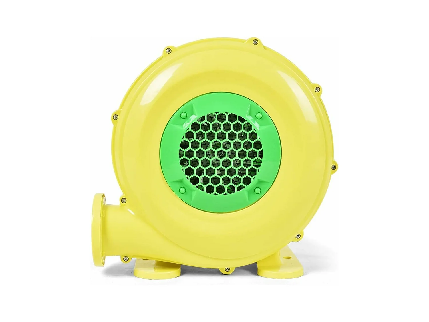 Gonfleur Électrique 850W pour Château Gonflable & Toboggan, Souffleur Électrique Résistant à Haute Température, 8 Piquets de Sol, Pompe Air Electrique, Jaune