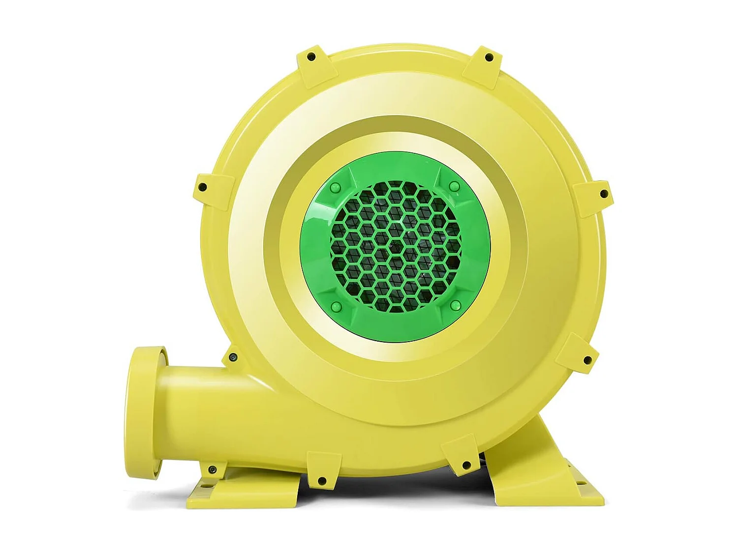 Gonfleur Électrique pour Château Gonflable avec Moteur en Cuivre 450W, Souffleur Électrique Résistant à Haute Température, Pompe Air Electrique de Ventilateur d’Air, Jaune