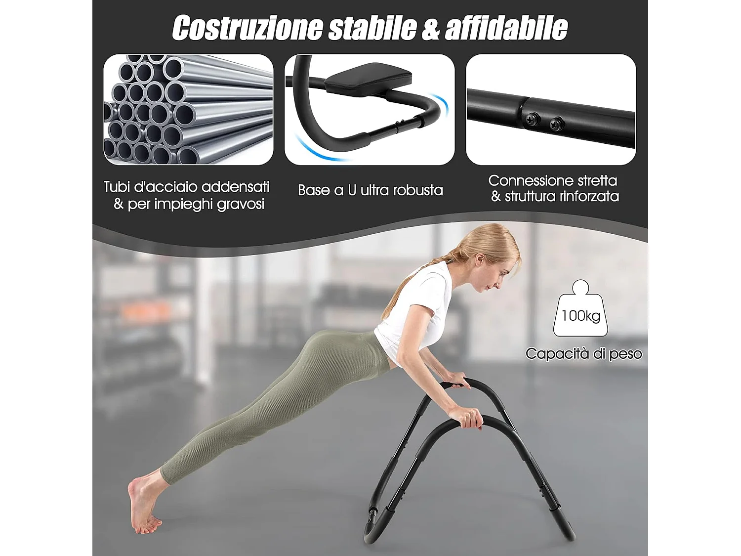 Appareil Abdominaux à Bascule avec Appuie-tête Rembourré Ergonomique et Portable pour Entraînement de Musculation à Domicile