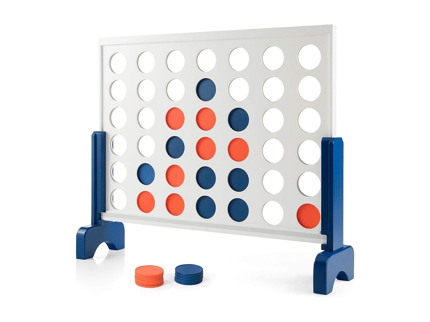 Toyfel Ace Puissance 4 XXL Jeu de societe – Puissance 4 geant Jeu exterieur & interieur - Bois