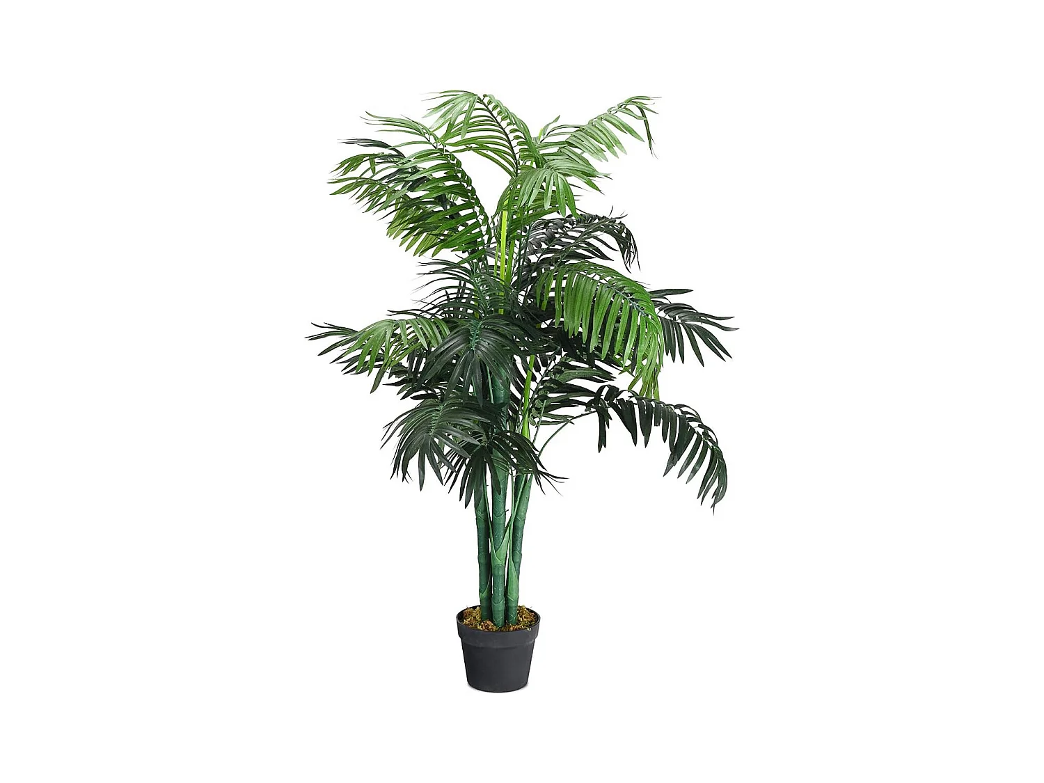 Plante Artificielle Déco. Interieur Palmier Aréca avec Pot Vert Arbre/ Fleur Artificielle pour Décoration Extérieur - H 110 cm
