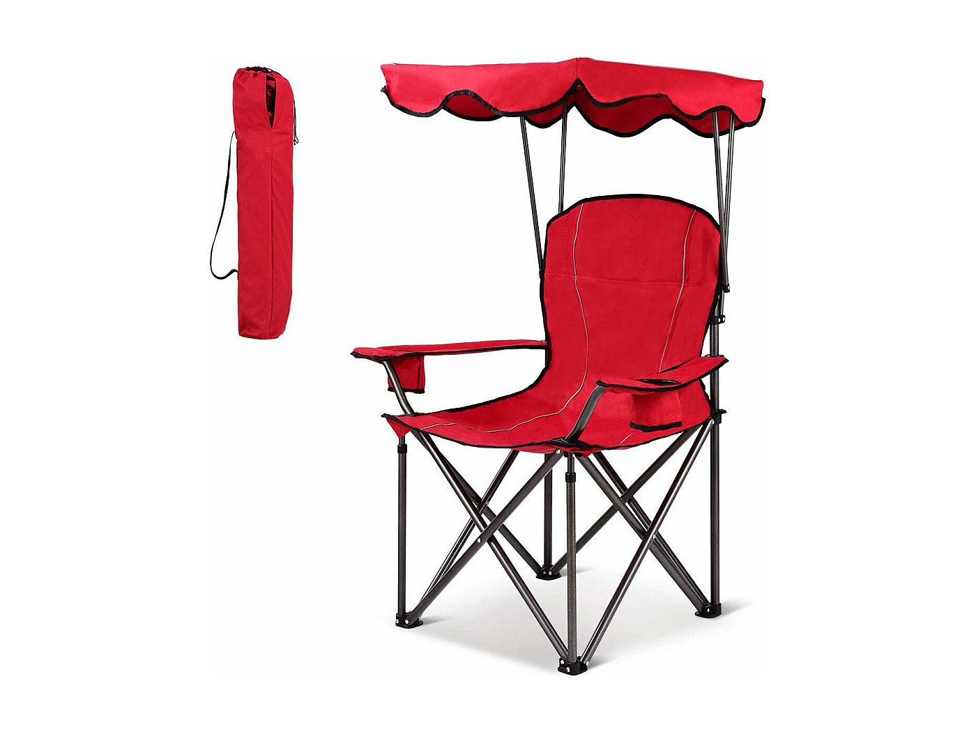 Chaise Pliante De Plage Et Camping TRANQUILITY - Picnic Time - Portative, Sac Inclus, Supporte 100 Kg