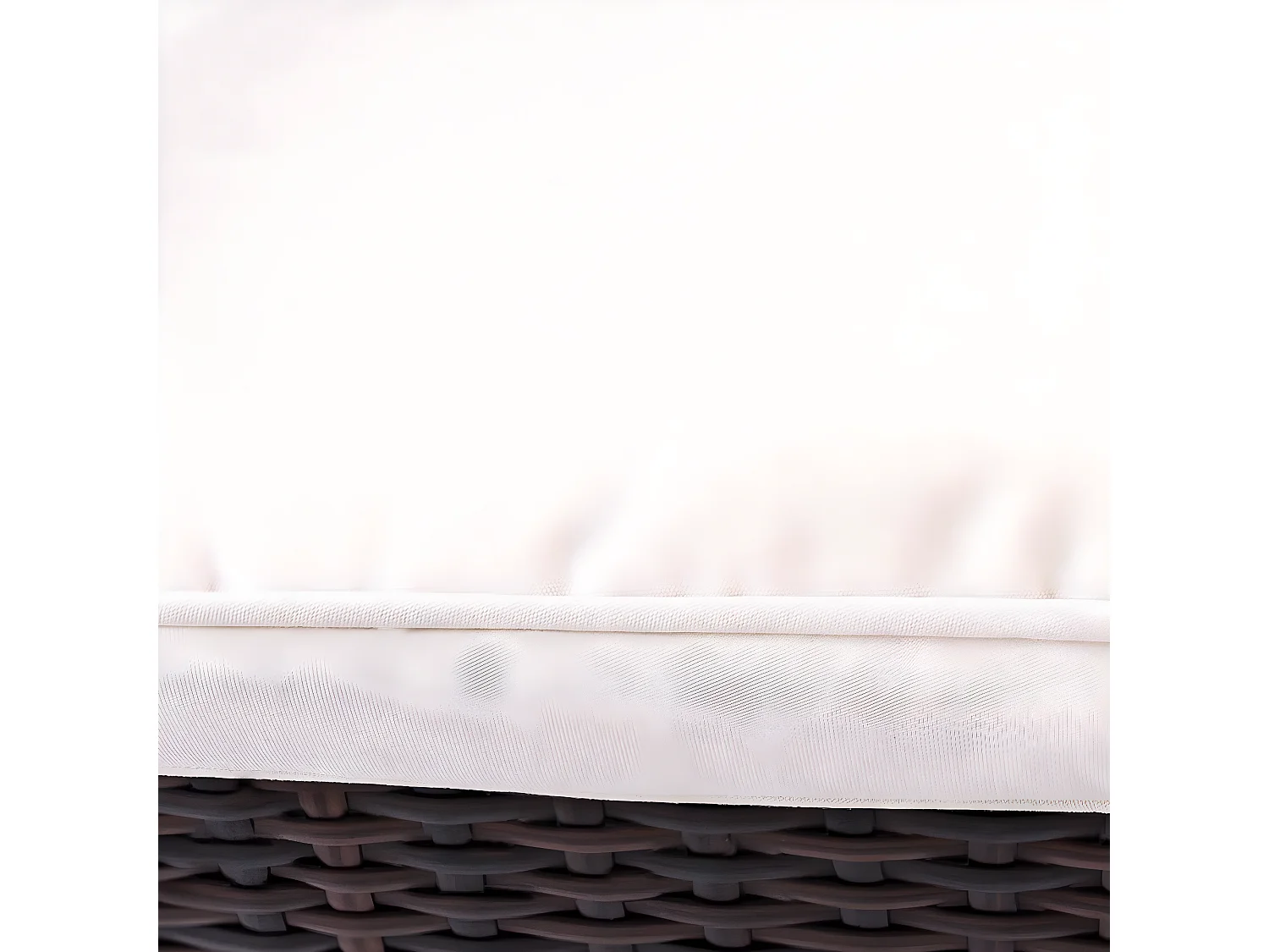 Fauteuil de Jardin en Résine Tressée Marron 78x80x80 CM avec Coussin Lavable pour Jardin Chambre Balcon Salon