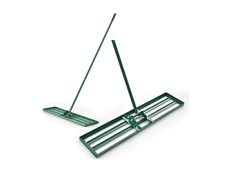 106 x 25 cm Gazonnivelleringshark, Metalen tuinhark met ergonomische handgreep, Gazonnivelleringsgereedschap voor tuin, binnenplaats, golfbaan, boerderij