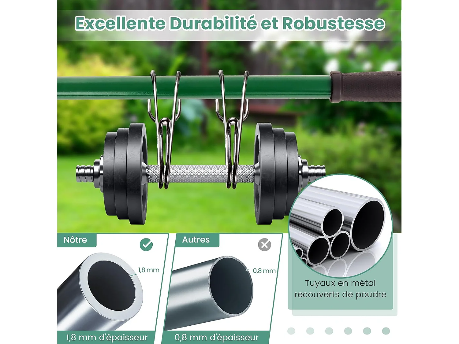 Râteau de Nivellement de Pelouse 106 x 25 cm, Râteau de Jardin en Métal avec Poignée Ergonomique, Outil de Niveau de Pelouse pour Jardin CourTerrain de Golf Ferme