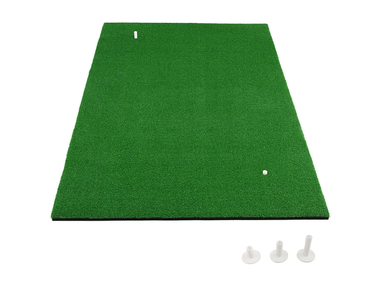 Tapis d'Entraînement de Golf/Tapis de Frappe de Golf, 1,5 x 1m, 2 Positions de Tee et 3 Tees en Caoutchouc Inclus, Utilisation Intérieure et Extérieure