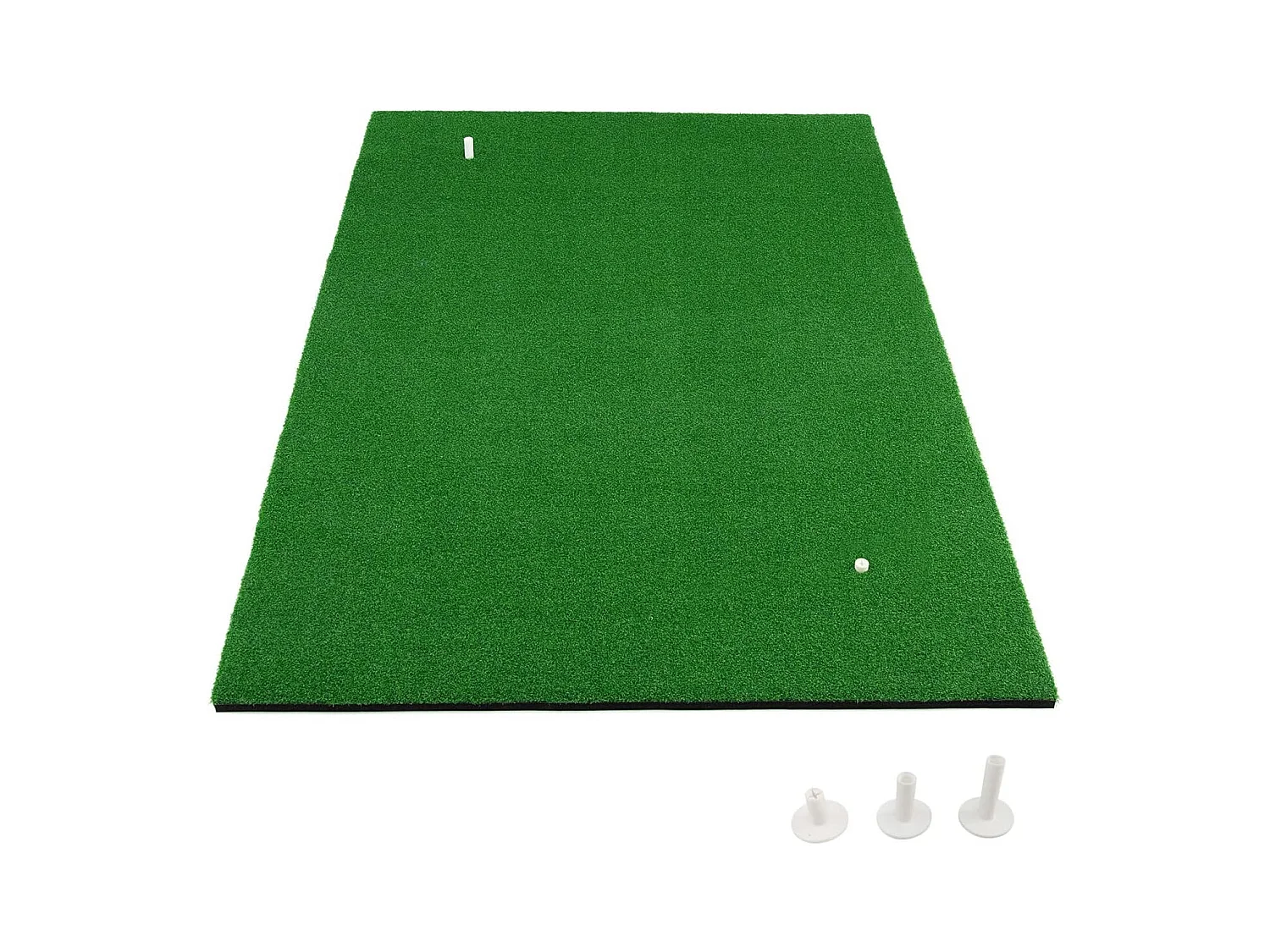 Tapis d'Entraînement de Golf/Tapis de Frappe de Golf, 1,5 x 1m, 2 Positions de Tee et 3 Tees en Caoutchouc Inclus, Utilisation Intérieure et Extérieure