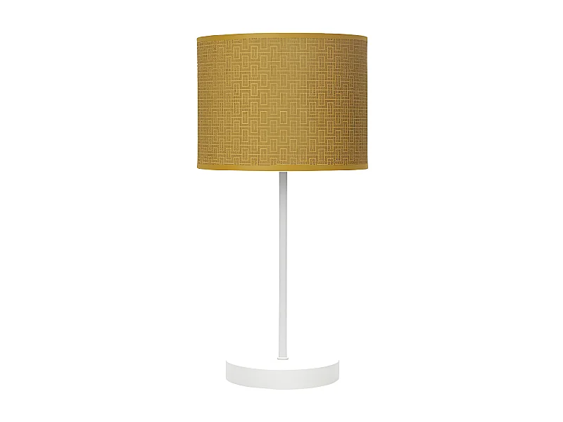 Lampara Sobremesa Modelo Moda Blanca Con Pantalla