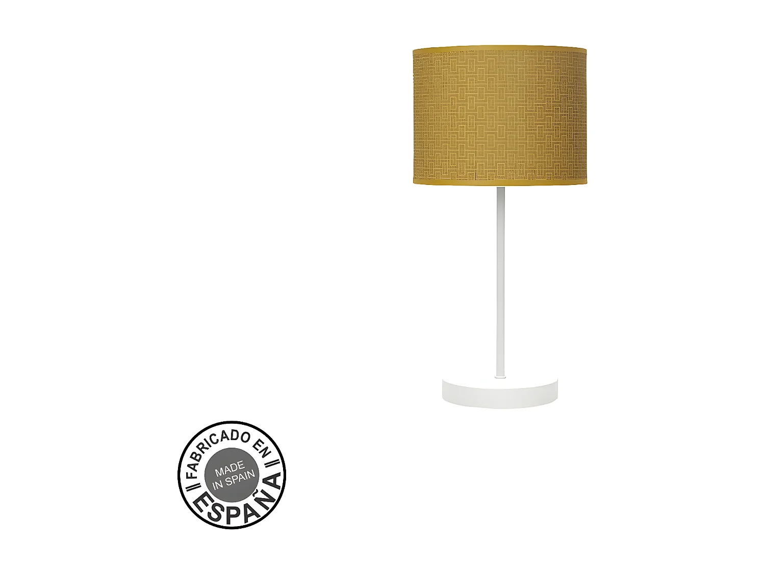 Lampara Sobremesa Modelo Moda Blanca Con Pantalla