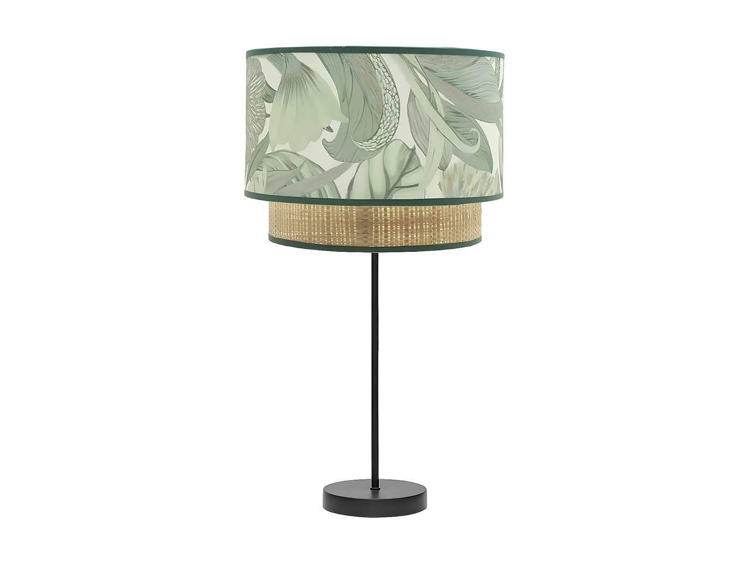 Sobremesa Grande Modelo Congo Negra Con Pantalla Hojas