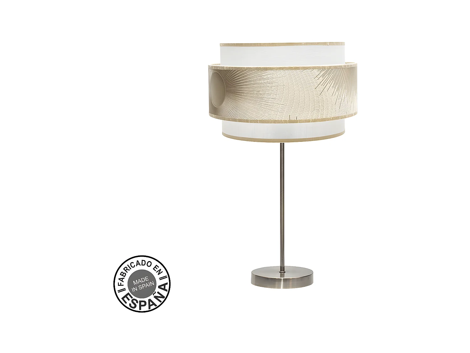 Sobremesa Rinconera Modelo Nepal Dorada Con Pantalla Doble