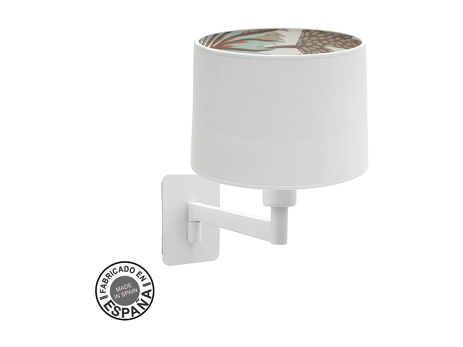 Aplique De Pared 1 Luz Modelo Tunez Blanco Artesanal