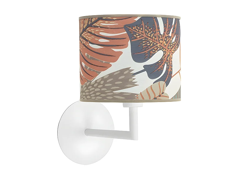 Aplique De Pared Con Pantalla Decorativa Etiopia Blanco