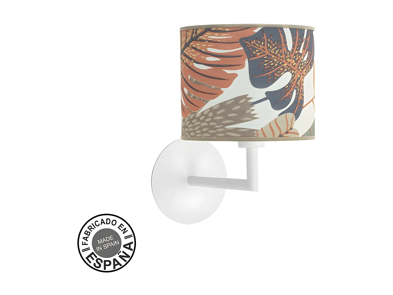 Aplique De Pared Con Pantalla Decorativa Etiopia Blanco